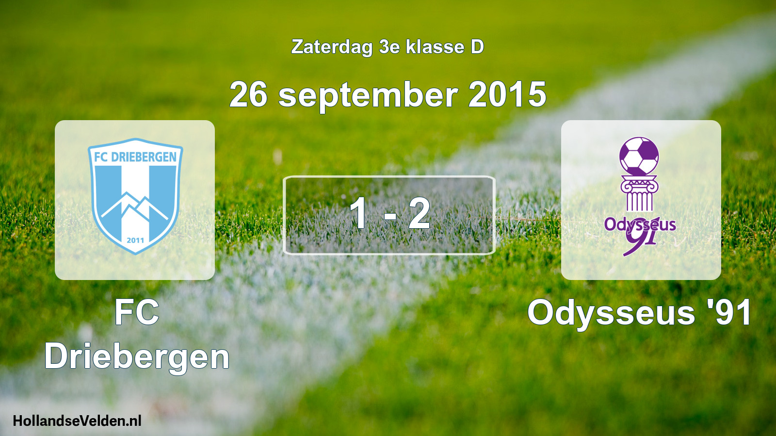 Total number of matches played: FC Driebergen - Odysseus '91 1 - 2 (26 September 2015)