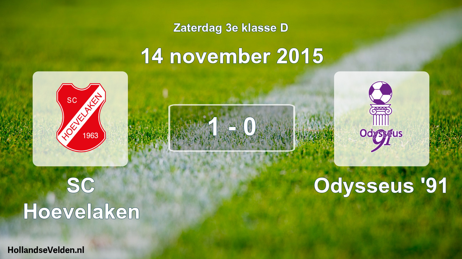 Total number of matches played: SC Hoevelaken - Odysseus '91 1 - 0 (14 November 2015)