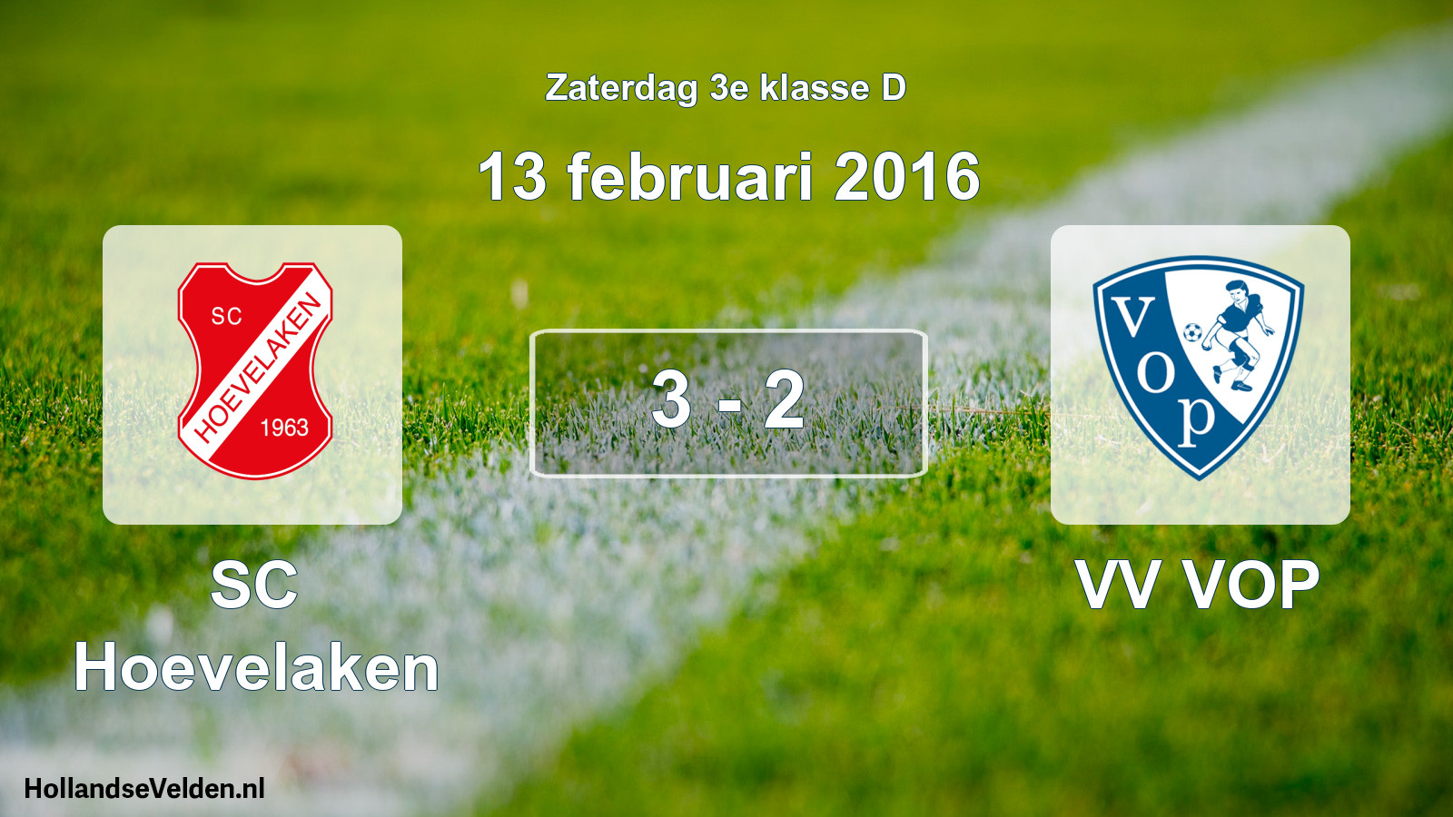 Total number of matches played: SC Hoevelaken - VV VOP 3 - 2 (13 February 2016)