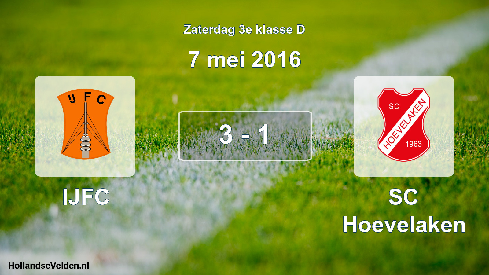Total number of matches played: IJFC - SC Hoevelaken 3 - 1 (7 May 2016)