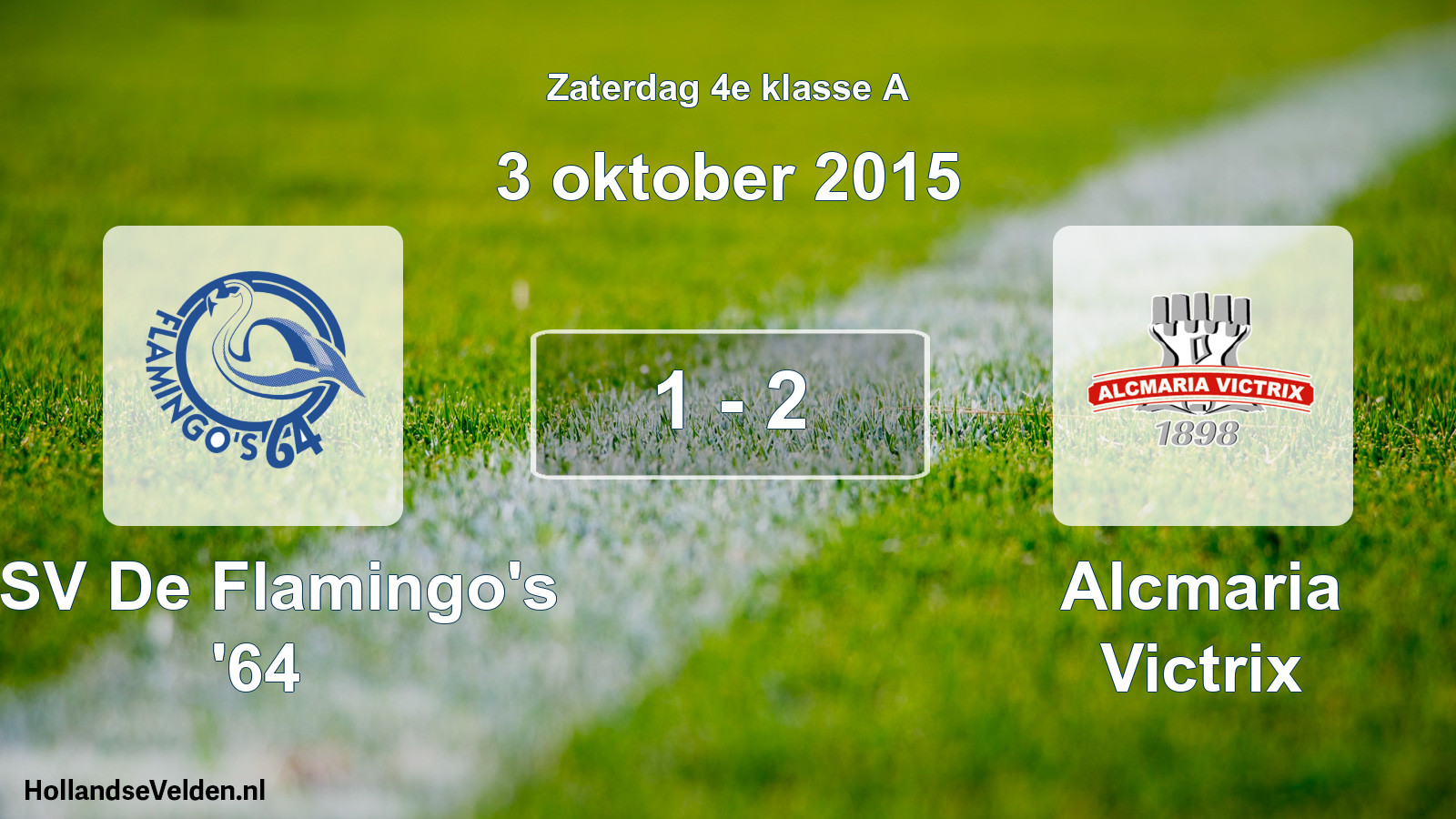 Total number of matches played: ASV De Flamingo's '64 - Alcmaria Victrix 1 - 2 (3 October 2015)