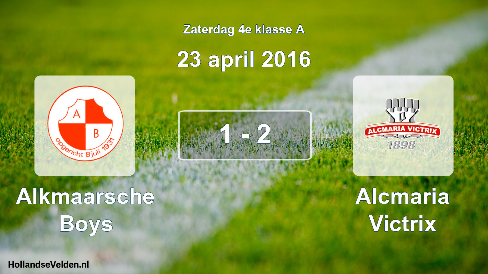 Total number of matches played: Alkmaarsche Boys - Alcmaria Victrix 1 - 2 (23 April 2016)