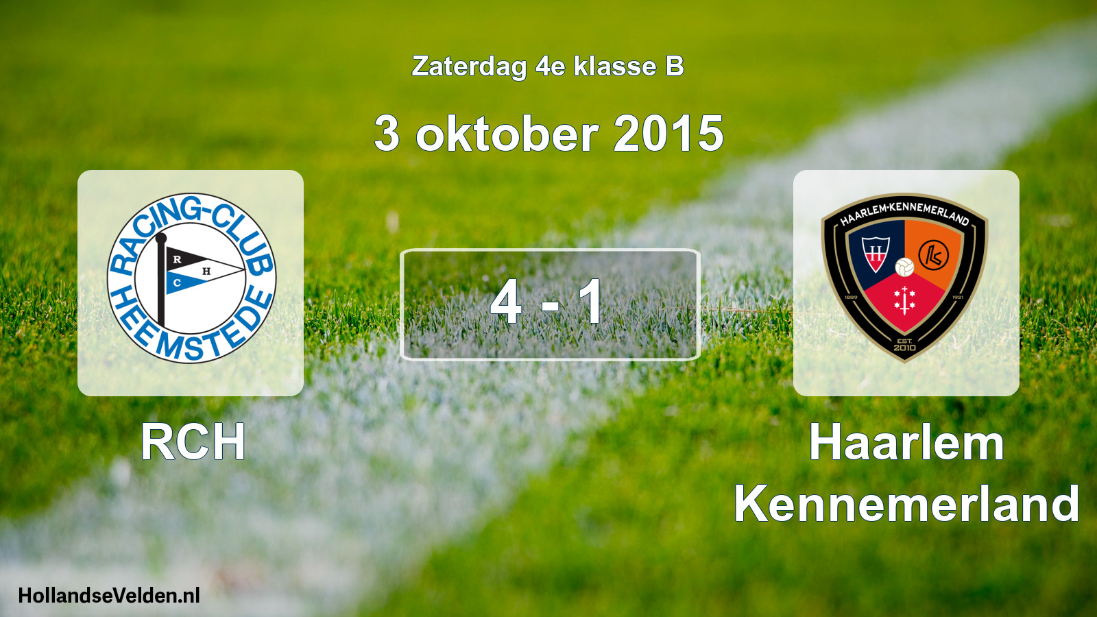 Total number of matches played: RCH - Haarlem Kennemerland 4 - 1 (3 October 2015)