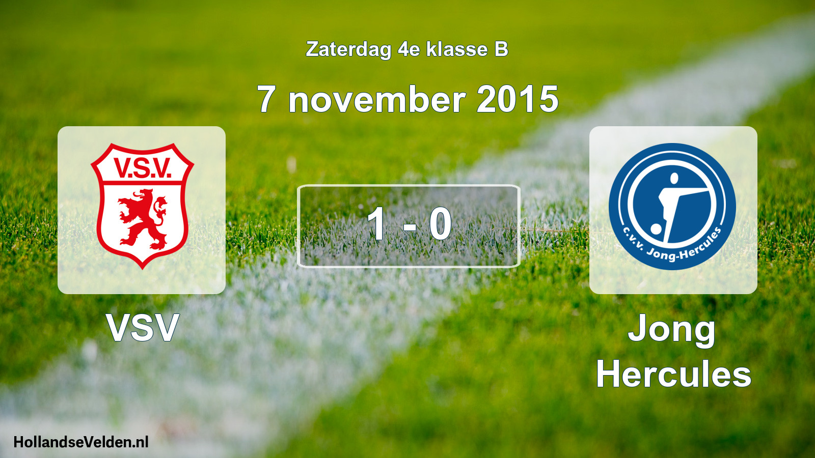 Total number of matches played: VSV - Jong Hercules 1 - 0 (7 November 2015)