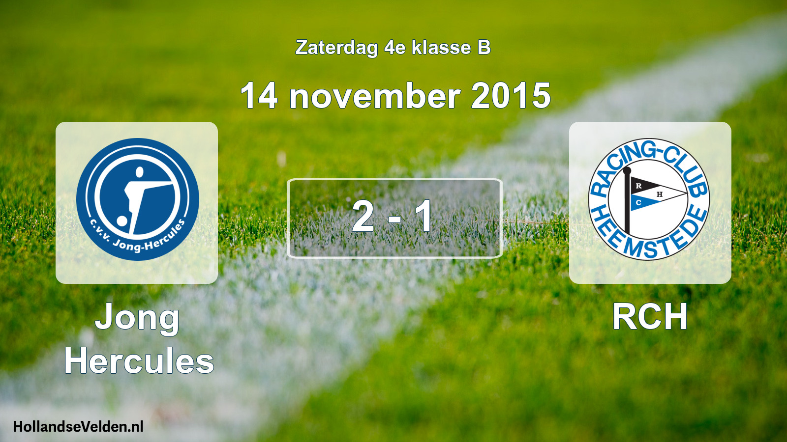 Total number of matches played: Jong Hercules - RCH 2 - 1 (14 November 2015)