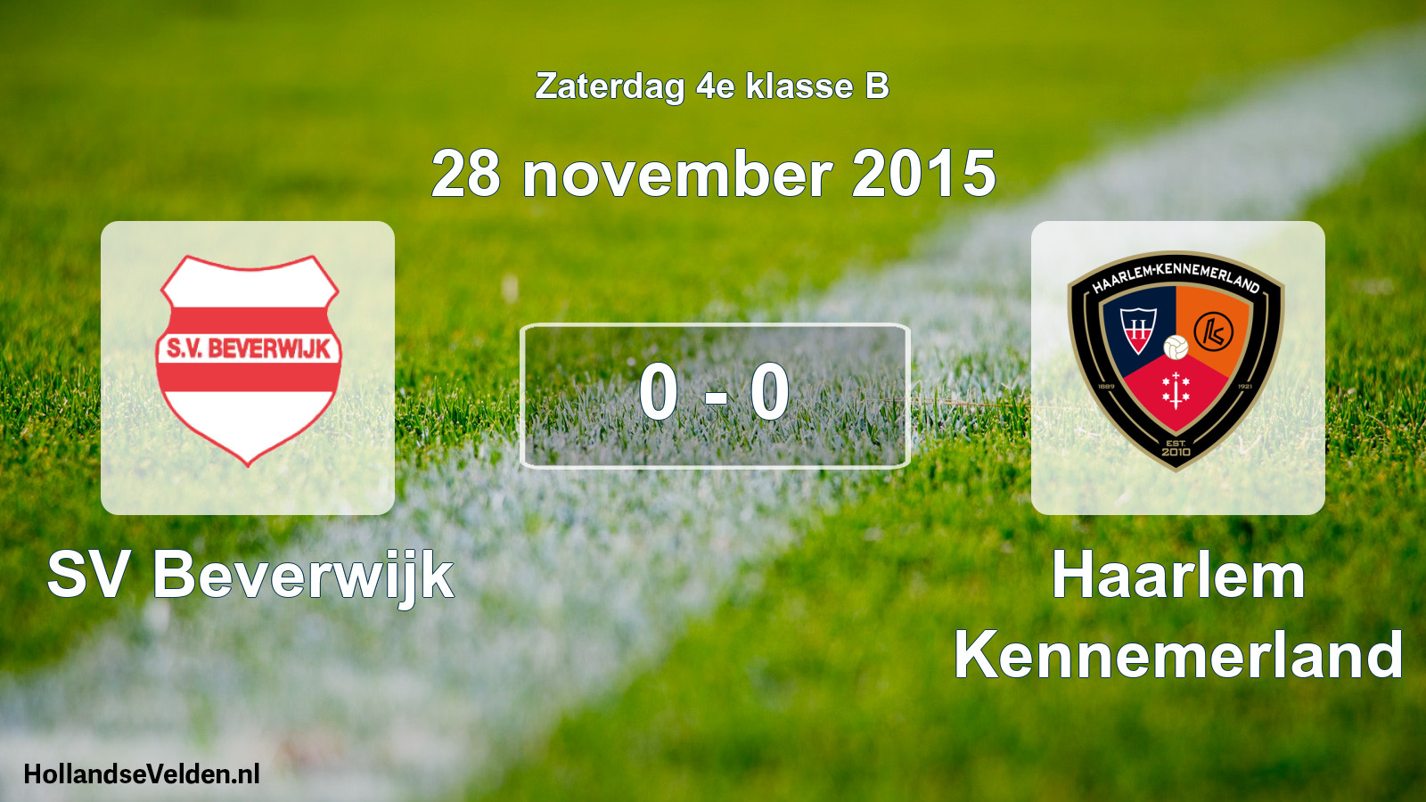 Total number of matches played: SV Beverwijk - Haarlem Kennemerland 0 - 0 (28 November 2015)