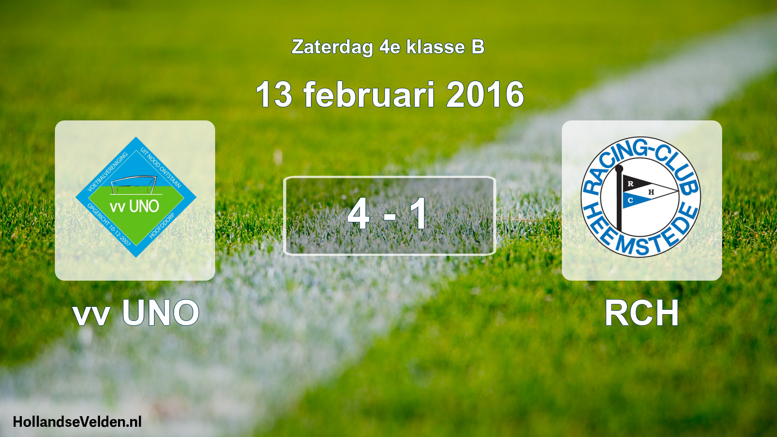 Total number of matches played: vv UNO - RCH 4 - 1 (13 February 2016)