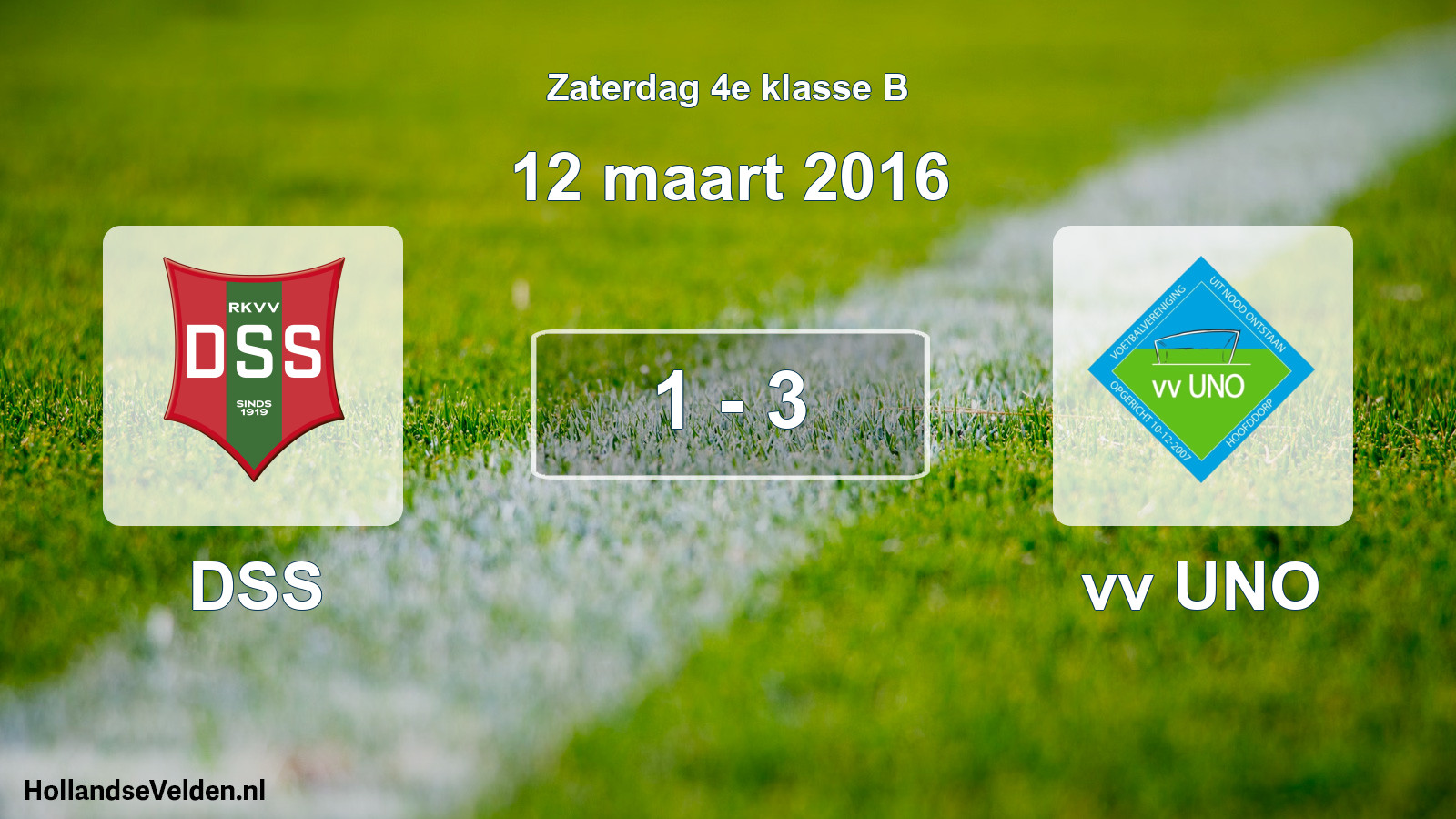 Total number of matches played: DSS - vv UNO 1 - 3 (12 March 2016)