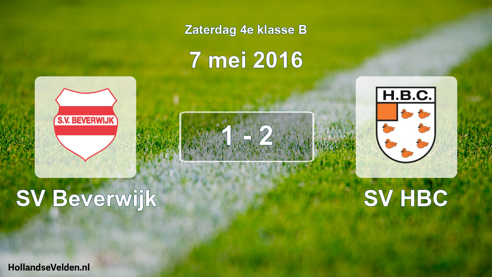 Total number of matches played: SV Beverwijk - SV HBC 1 - 2 (7 May 2016)