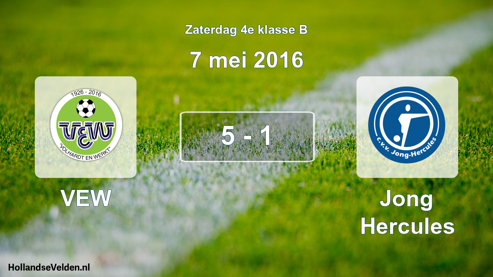 Total number of matches played: VEW - Jong Hercules 5 - 1 (7 May 2016)