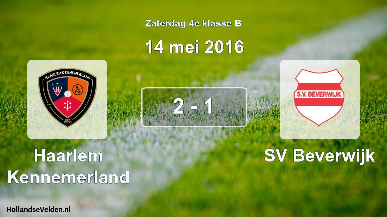 Total number of matches played: Haarlem Kennemerland - SV Beverwijk 2 - 1 (14 May 2016)