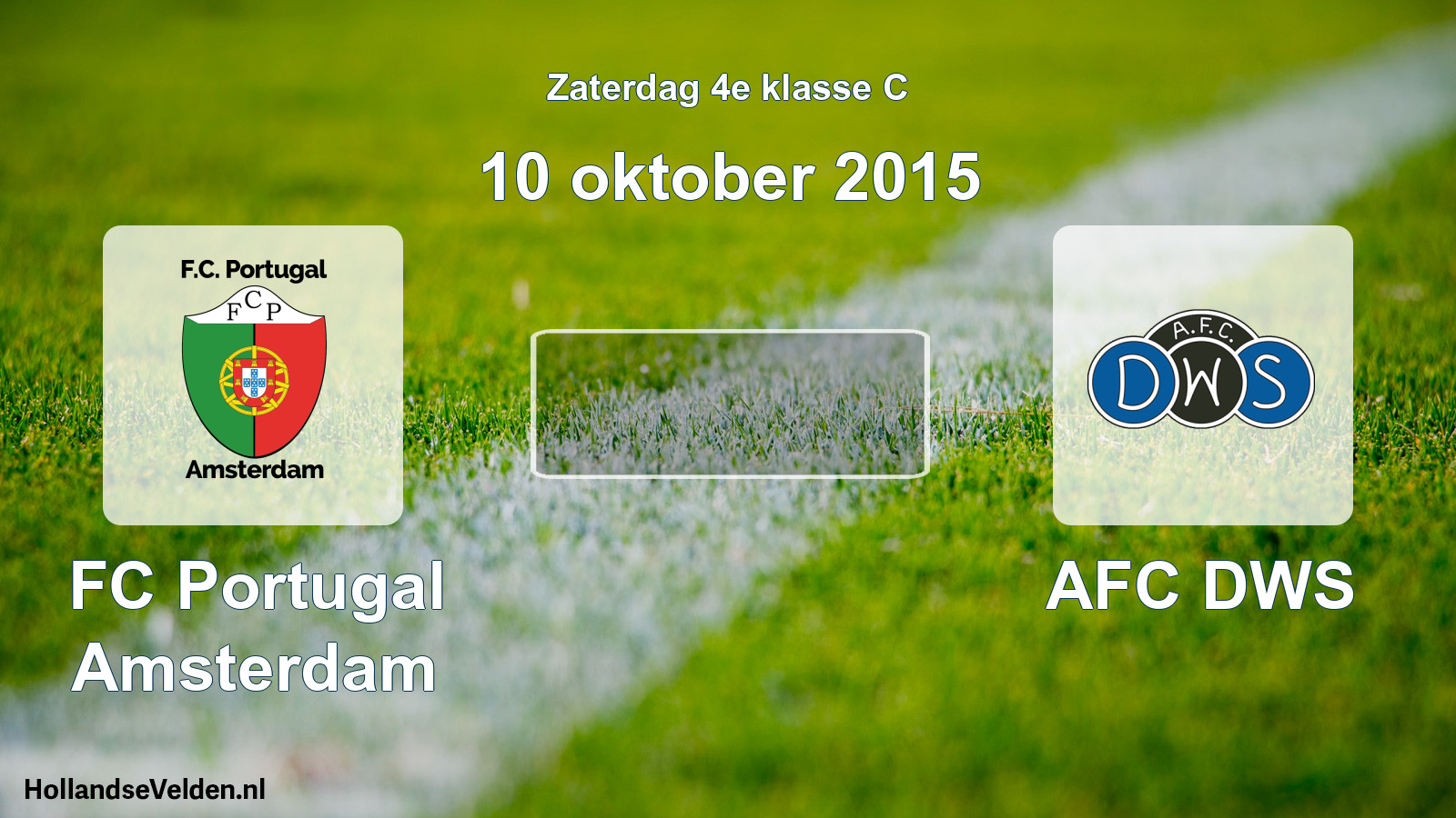 Scheduled Match: FC Portugal Amsterdam - AFC DWS (10 October 2015)