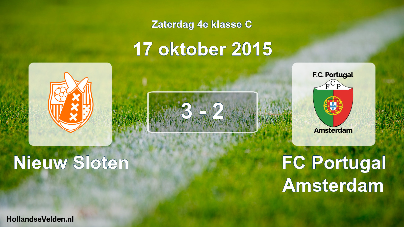 Total number of matches played: Nieuw Sloten - FC Portugal Amsterdam 3 - 2 (17 October 2015)