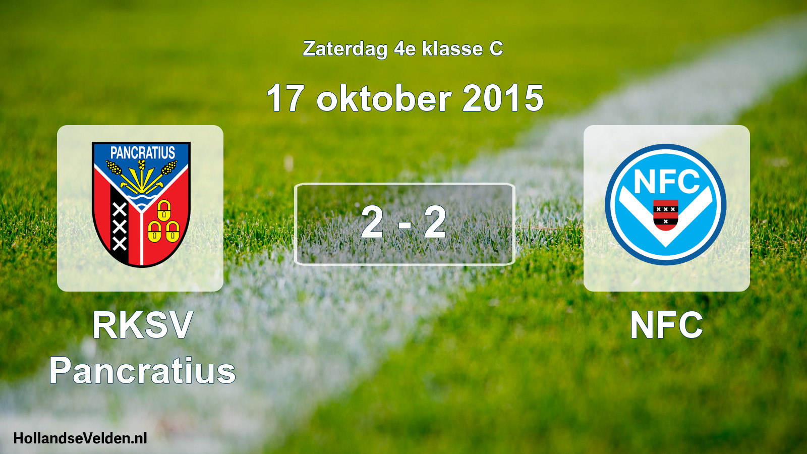 Total number of matches played: RKSV Pancratius - NFC 2 - 2 (17 October 2015)