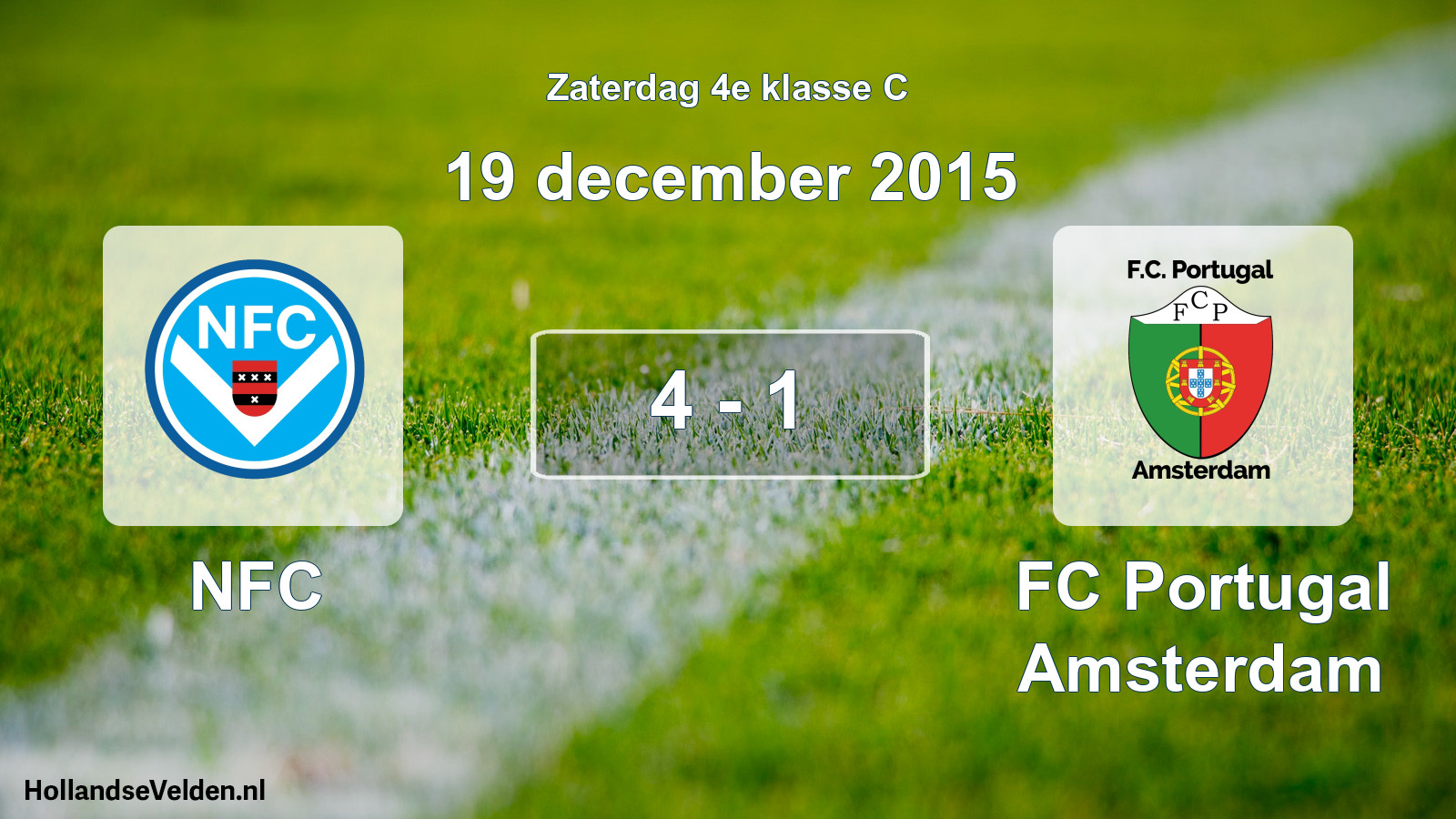 Total number of matches played: NFC - FC Portugal Amsterdam 4 - 1 (19 December 2015)