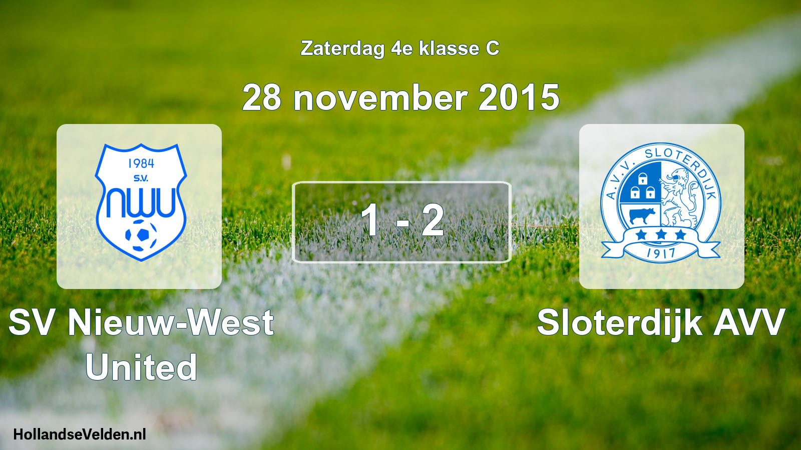 Total number of matches played: SV Nieuw-West United - Sloterdijk AVV 1 - 2 (28 November 2015)