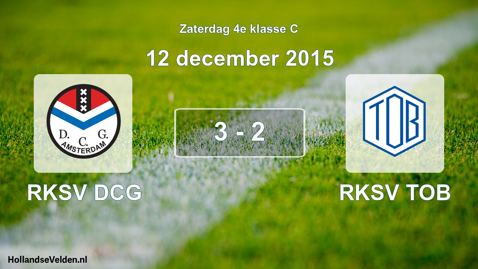 Total number of matches played: RKSV DCG - RKSV TOB 3 - 2 (12 December 2015)