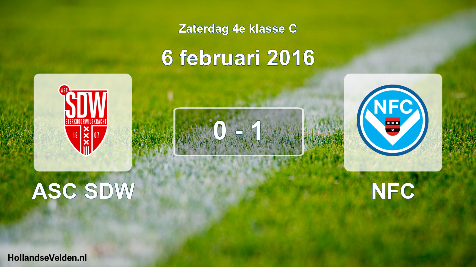 Total number of matches played: ASC SDW - NFC 0 - 1 (6 February 2016)