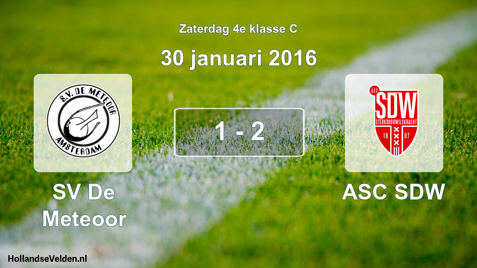 Total number of matches played: SV De Meteoor - ASC SDW 1 - 2 (30 January 2016)