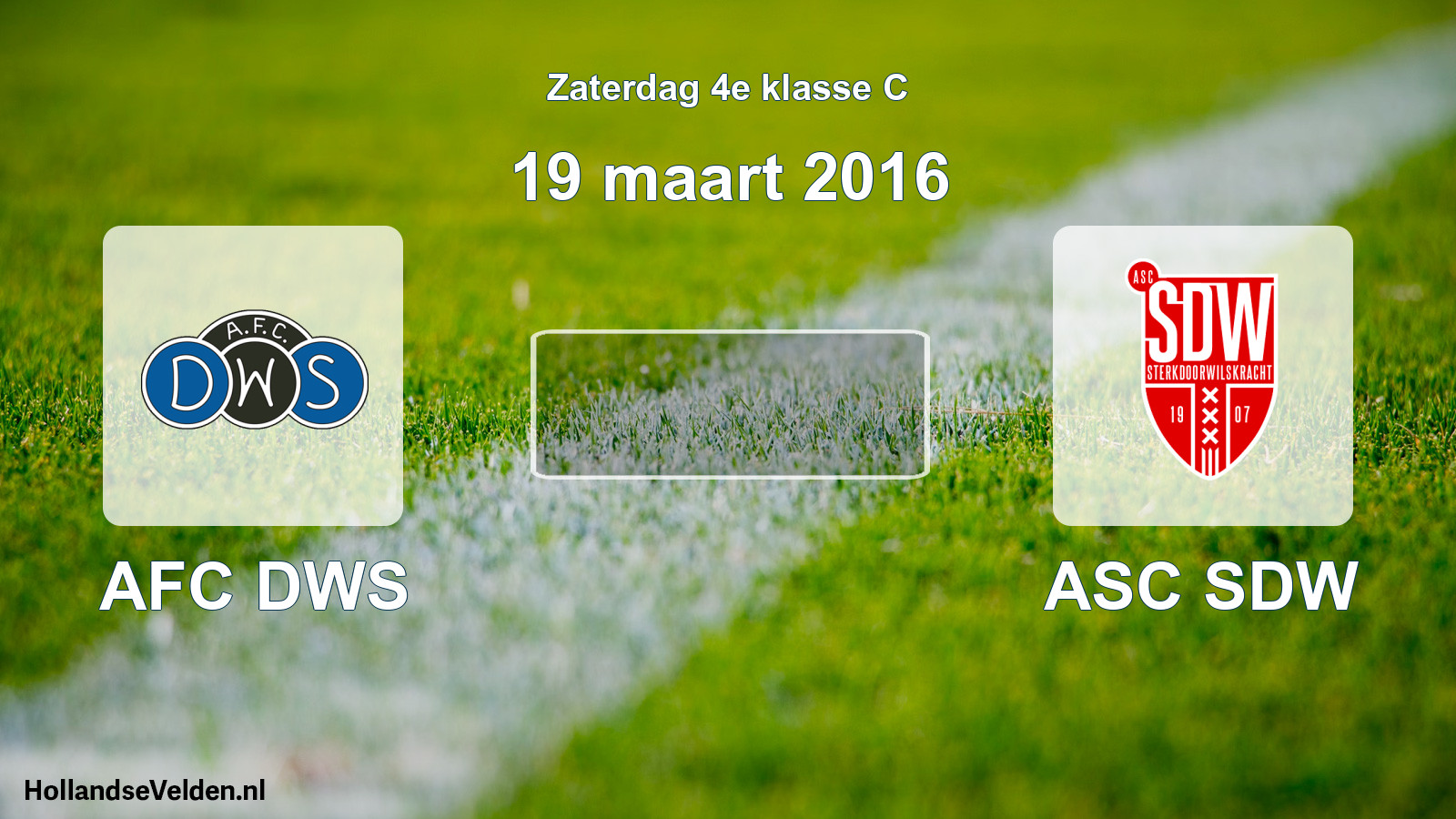 Scheduled Match: AFC DWS - ASC SDW (19 March 2016)