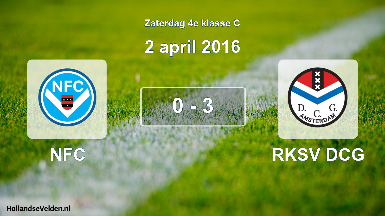 Total number of matches played: NFC - RKSV DCG 0 - 3 (2 April 2016)