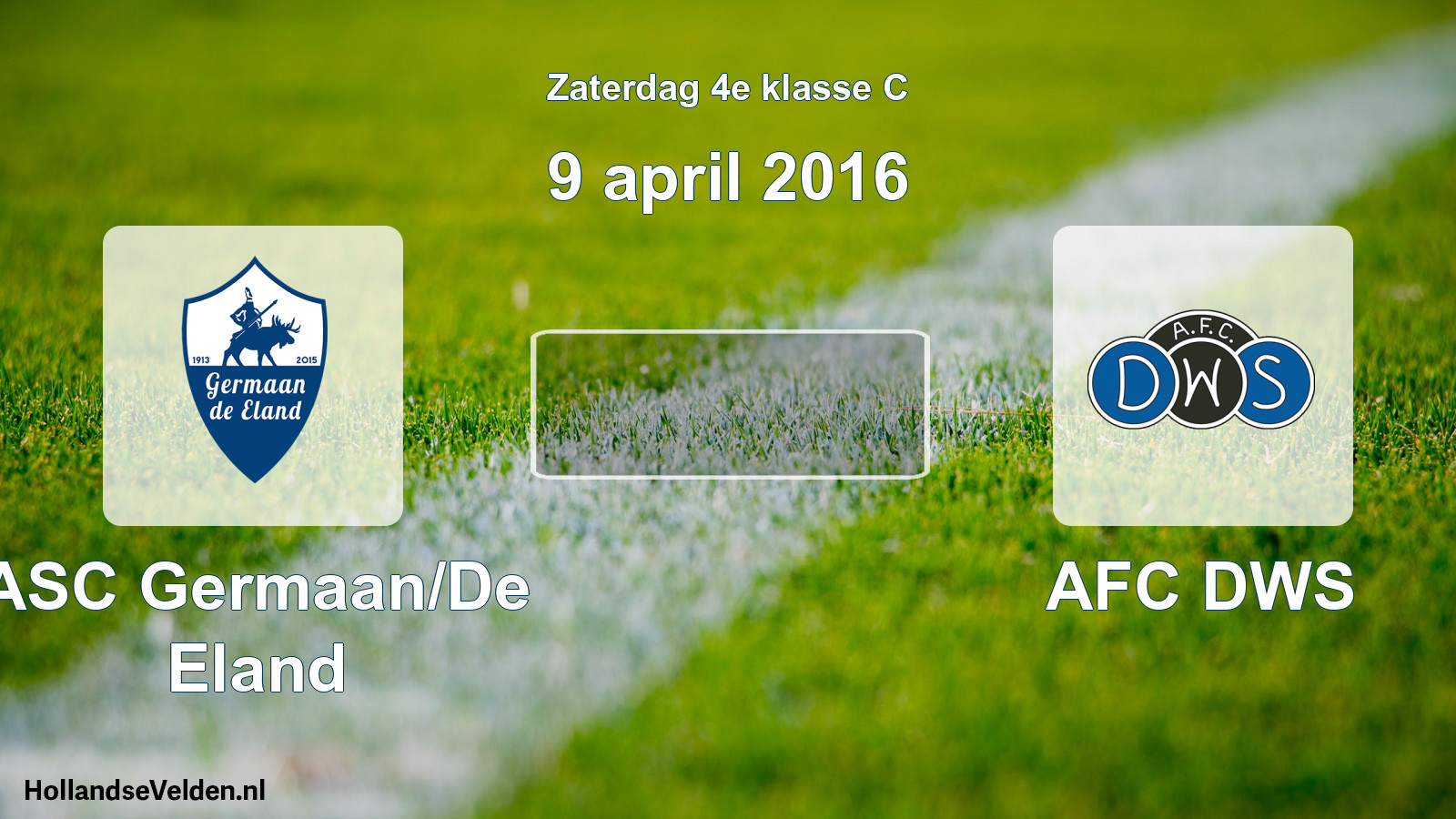 Scheduled Match: ASC Germaan/De Eland - AFC DWS (9 April 2016)