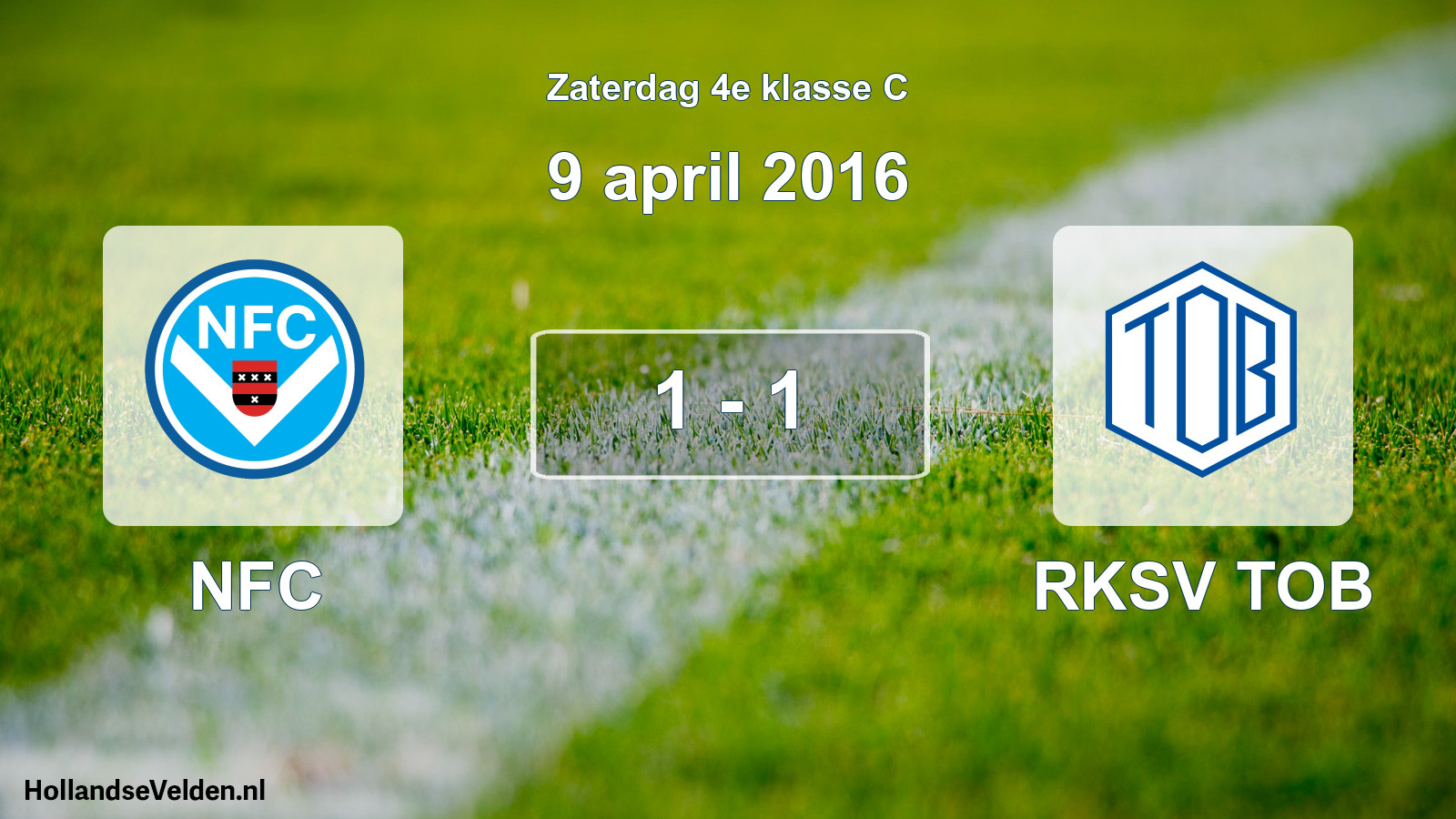 Total number of matches played: NFC - RKSV TOB 1 - 1 (9 April 2016)