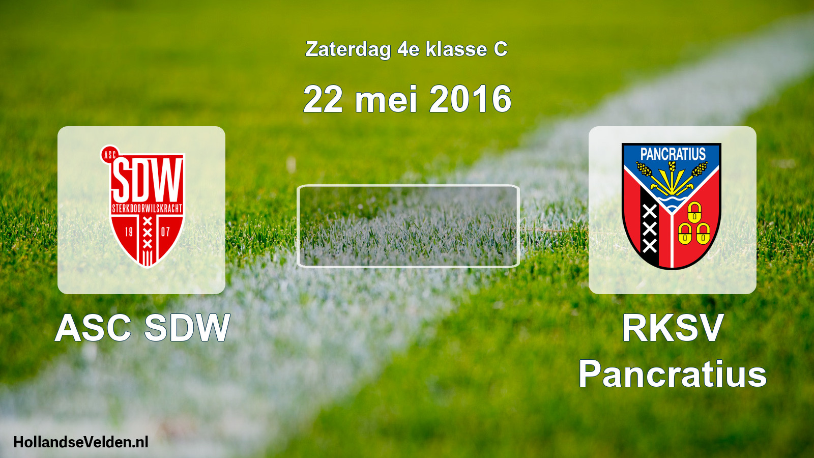 Scheduled Match: ASC SDW - RKSV Pancratius (22 May 2016)