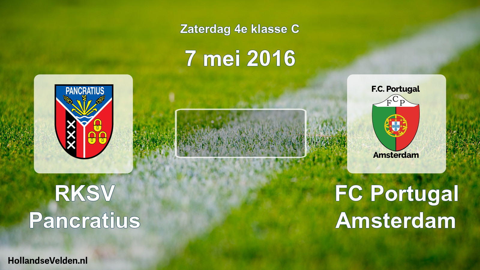 Scheduled Match: RKSV Pancratius - FC Portugal Amsterdam (7 May 2016)
