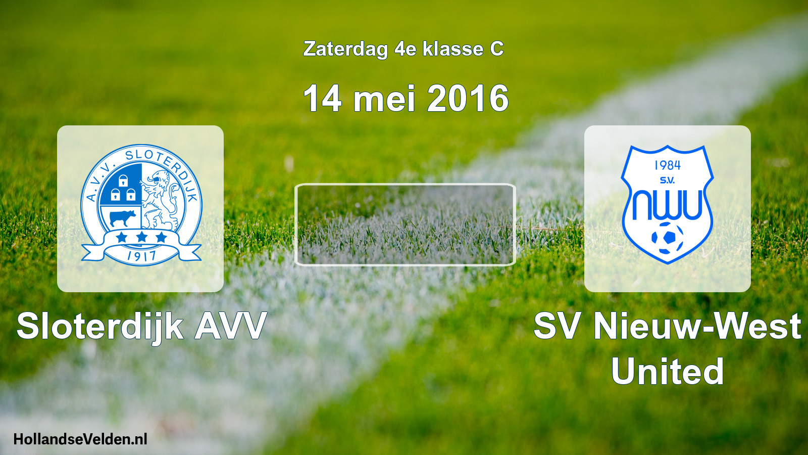 Scheduled Match: Sloterdijk AVV - SV Nieuw-West United (14 May 2016)