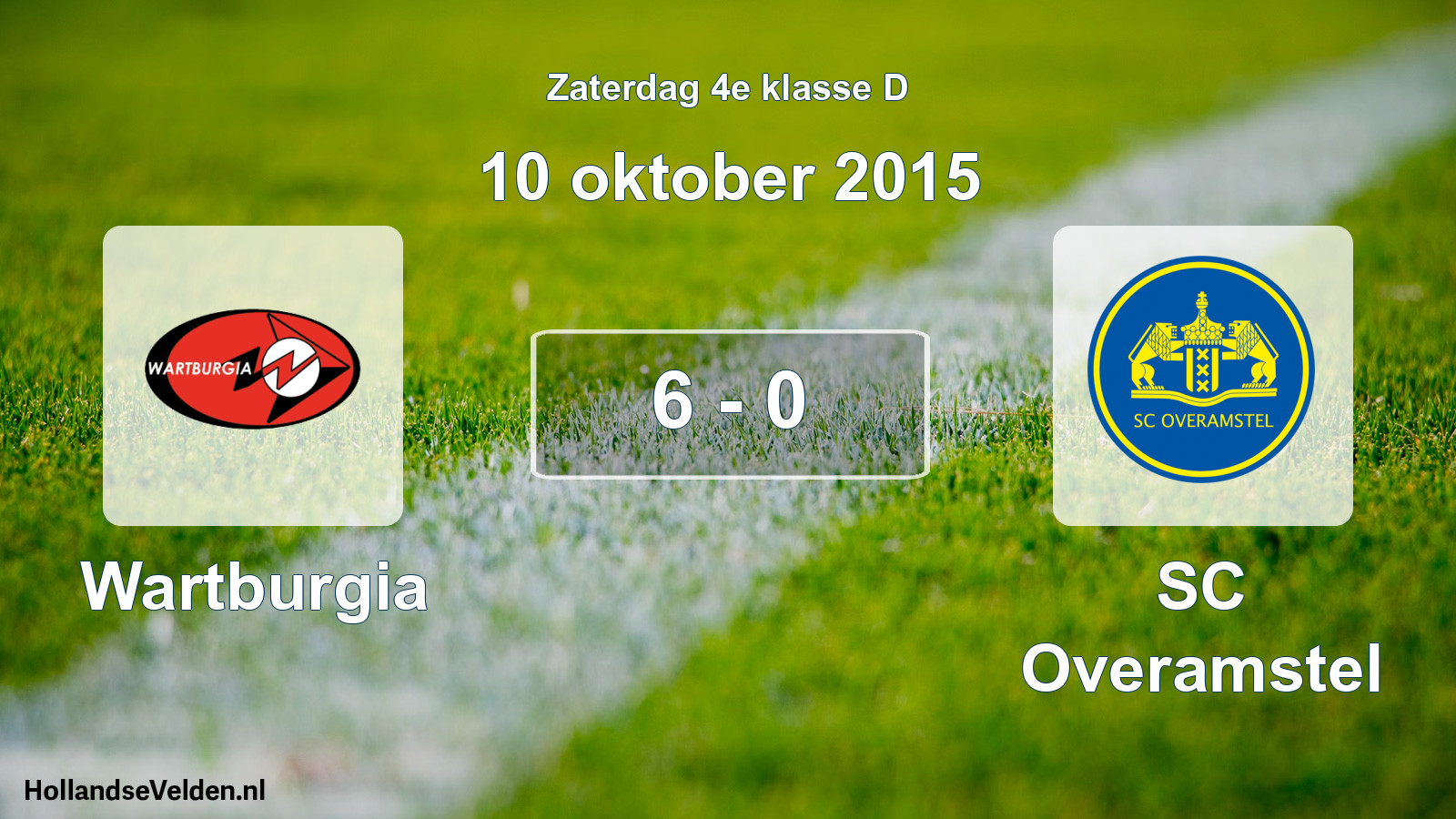 Total number of matches played: Wartburgia - SC Overamstel 6 - 0 (10 October 2015)