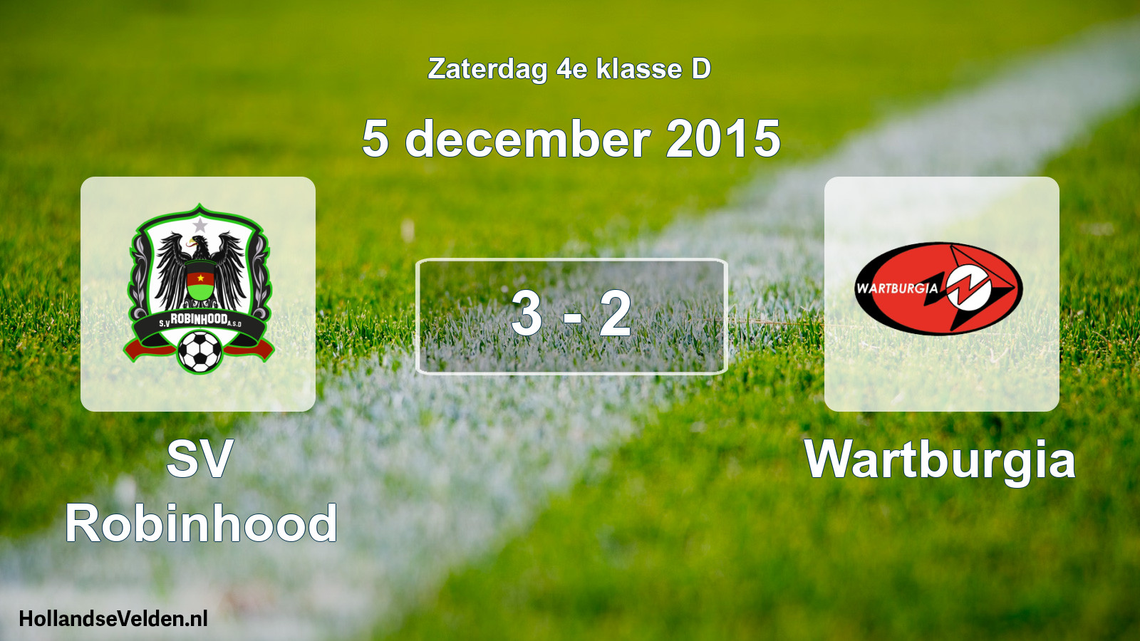 Total number of matches played: SV Robinhood - Wartburgia 3 - 2 (5 December 2015)