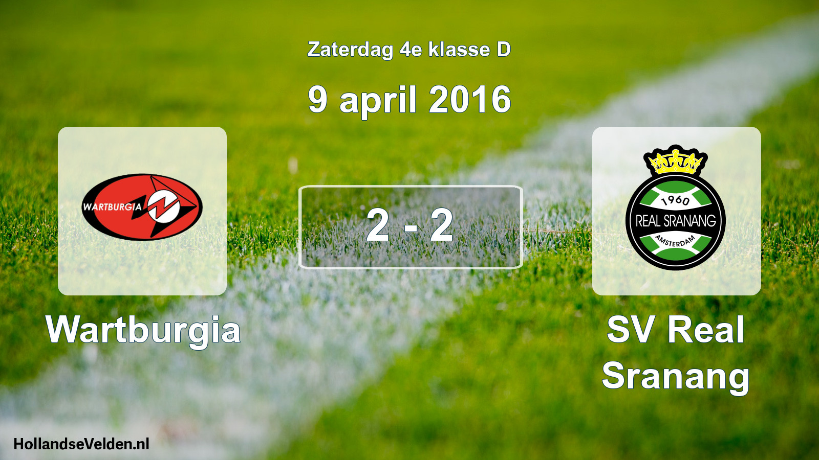 Total number of matches played: Wartburgia - SV Real Sranang 2 - 2 (9 April 2016)