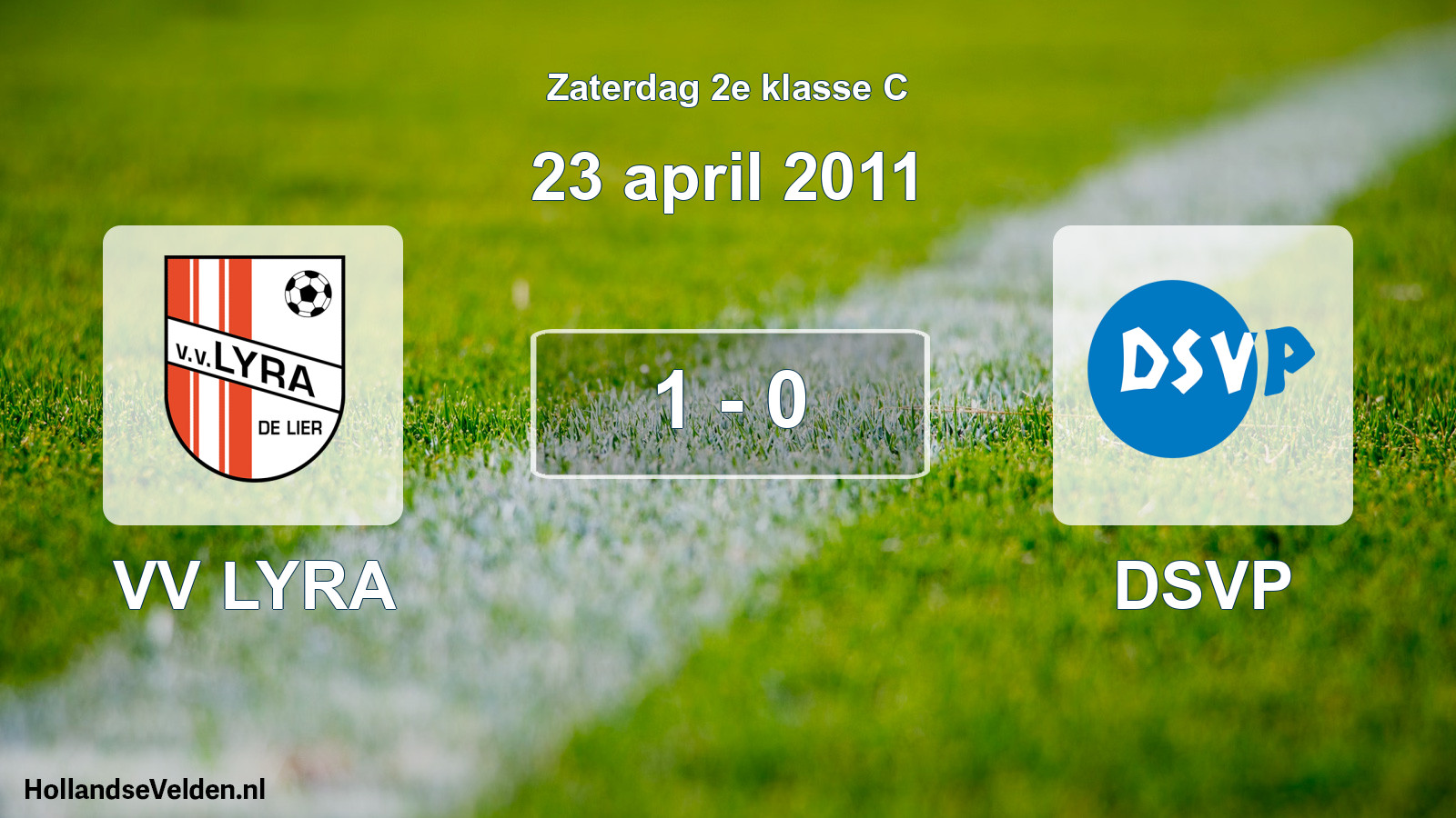 Total number of matches played: VV LYRA - DSVP 1 - 0 (23 April 2011)