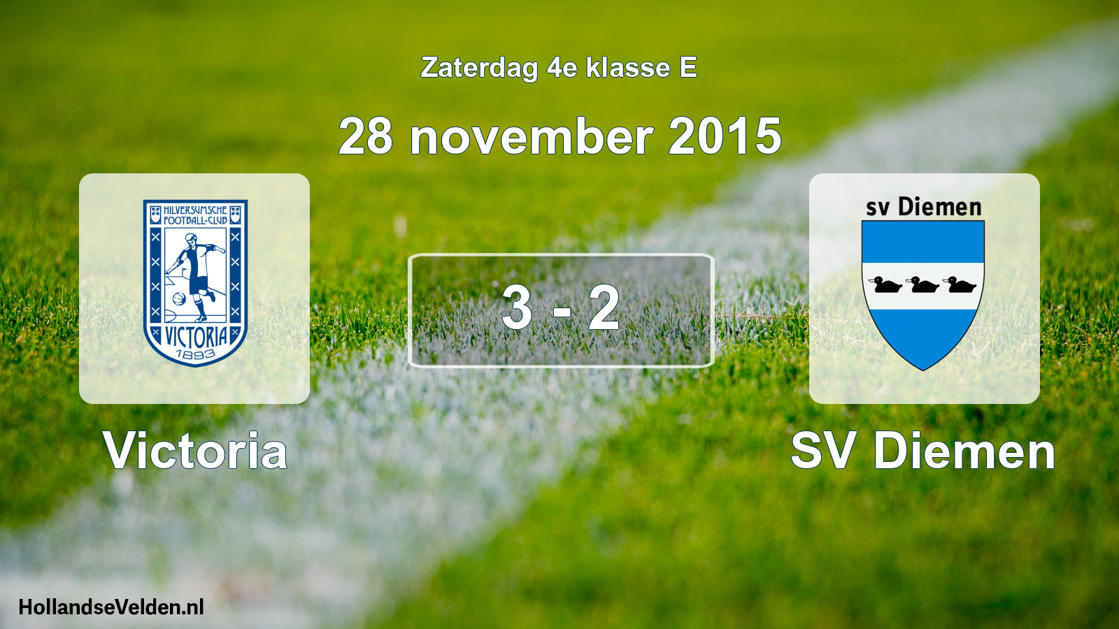 Total number of matches played: Victoria - SV Diemen 3 - 2 (28 November 2015)