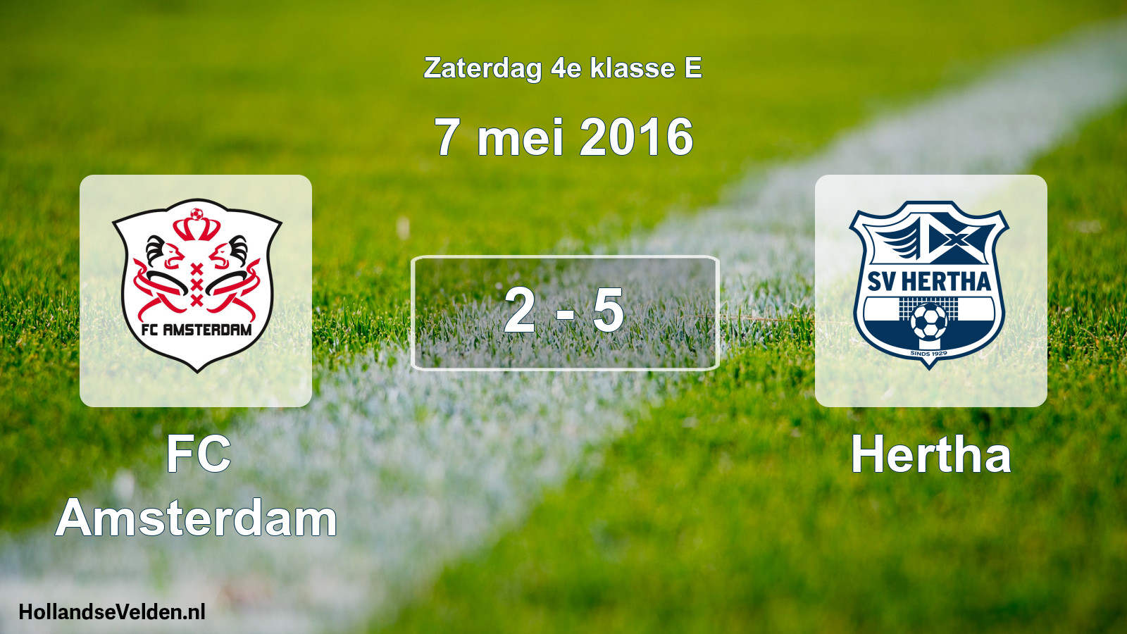 Total number of matches played: FC Amsterdam - Hertha 2 - 5 (7 May 2016)