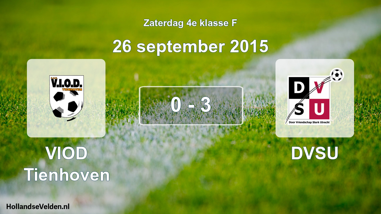 Total number of matches played: VIOD Tienhoven - DVSU 0 - 3 (26 September 2015)