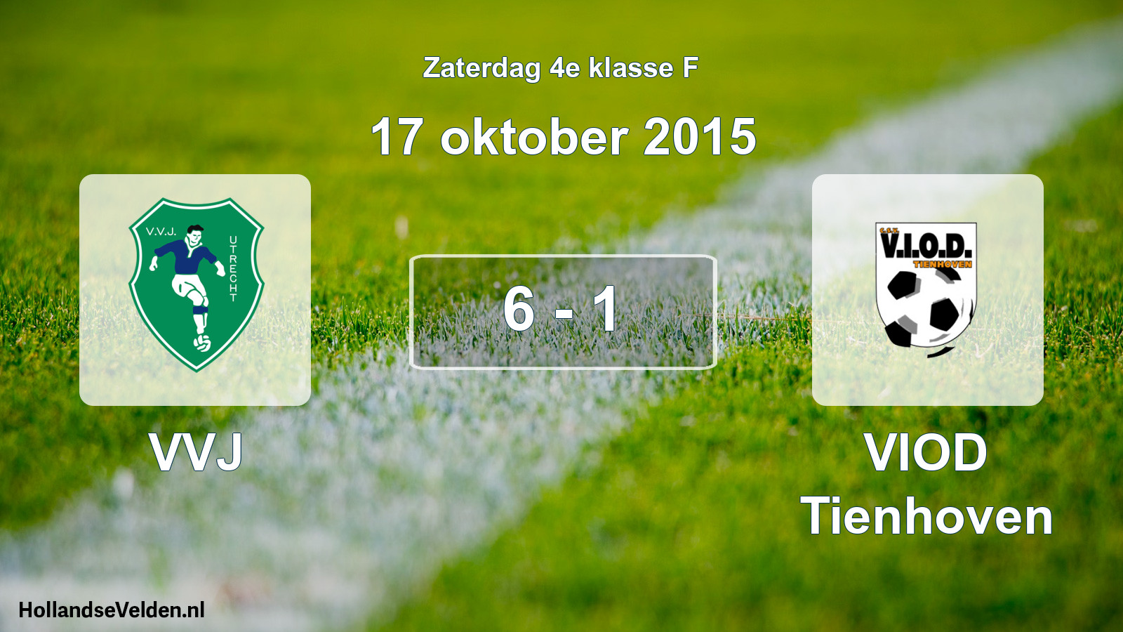 Total number of matches played: VVJ - VIOD Tienhoven 6 - 1 (17 October 2015)