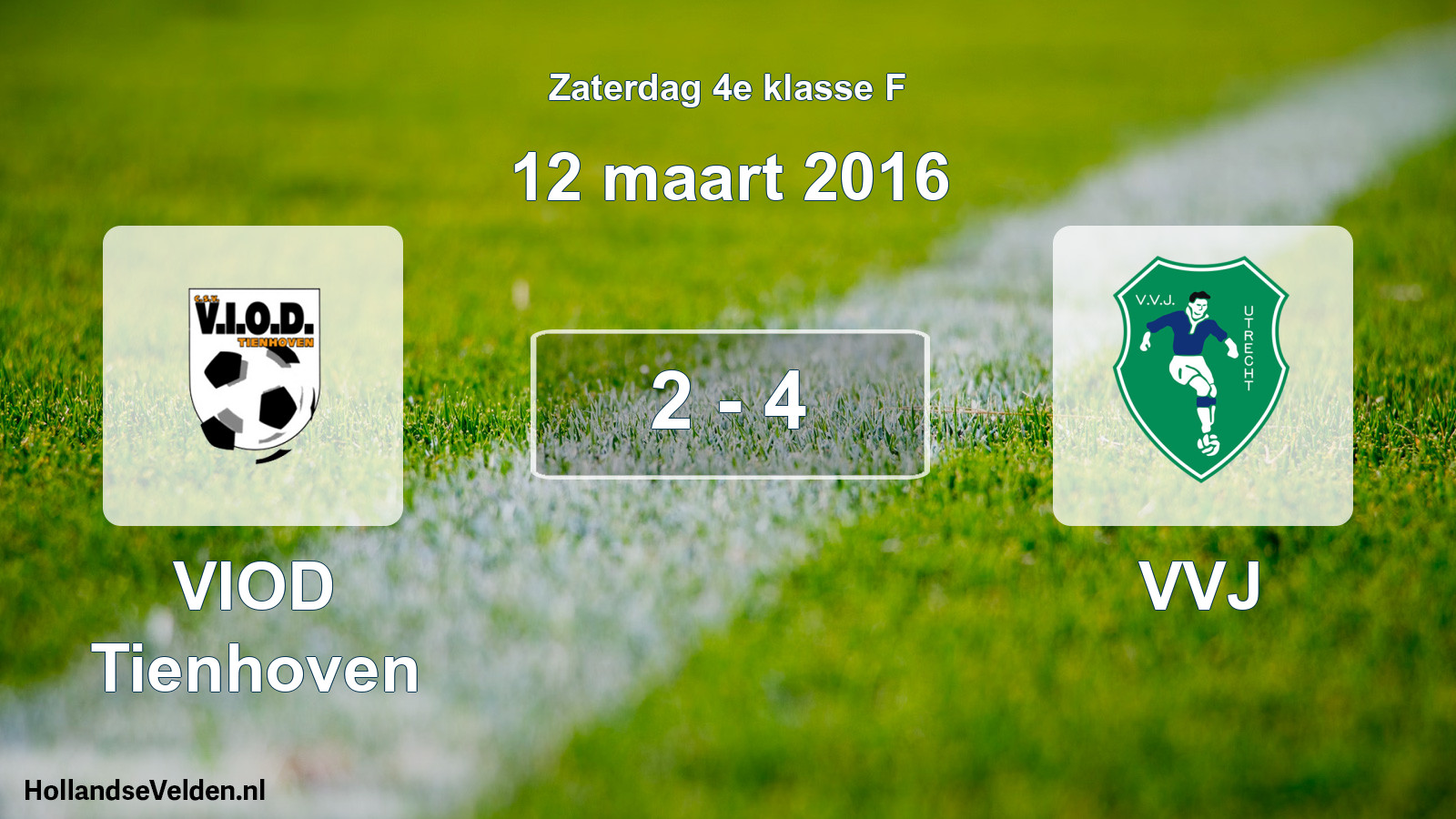 Total number of matches played: VIOD Tienhoven - VVJ 2 - 4 (12 March 2016)