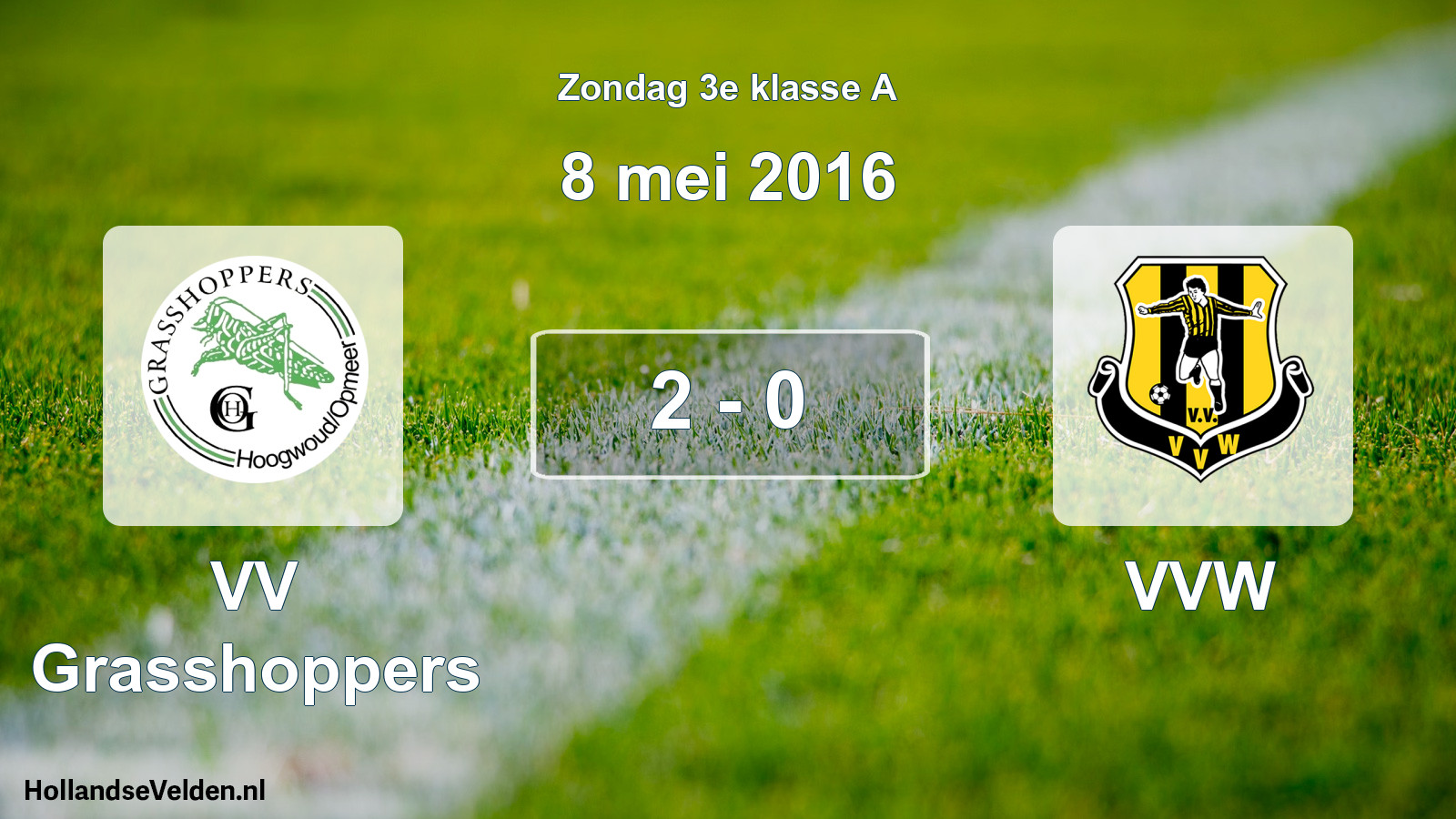 Total number of matches played: VV Grasshoppers - VVW 2 - 0 (8 May 2016)