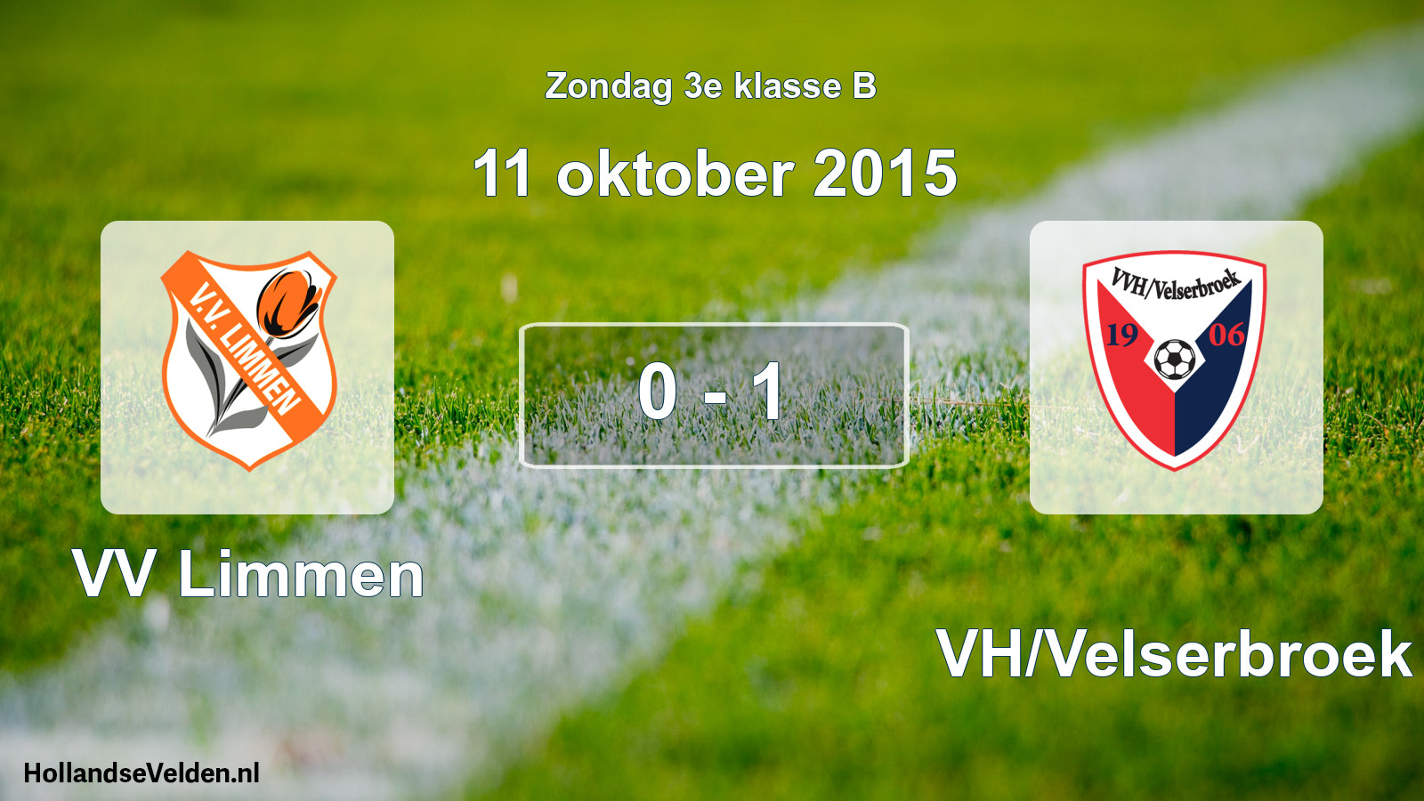 Total number of matches played: VV Limmen - VVH/Velserbroek 0 - 1 (11 October 2015)
