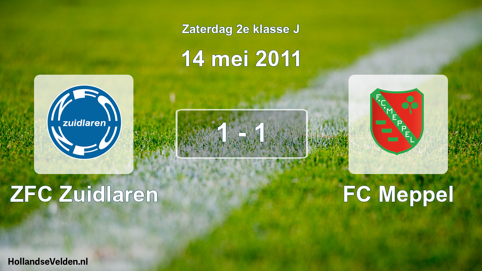 Total number of matches played: ZFC Zuidlaren - FC Meppel 1 - 1 (14 May 2011)