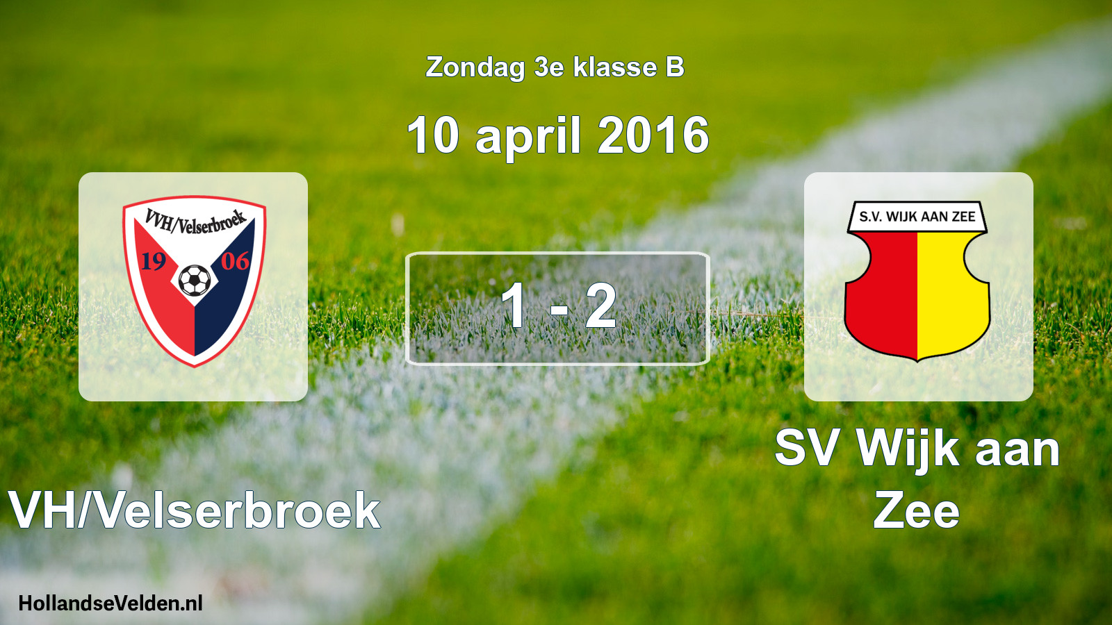 Total number of matches played: VVH/Velserbroek - SV Wijk aan Zee 1 - 2 (10 April 2016)