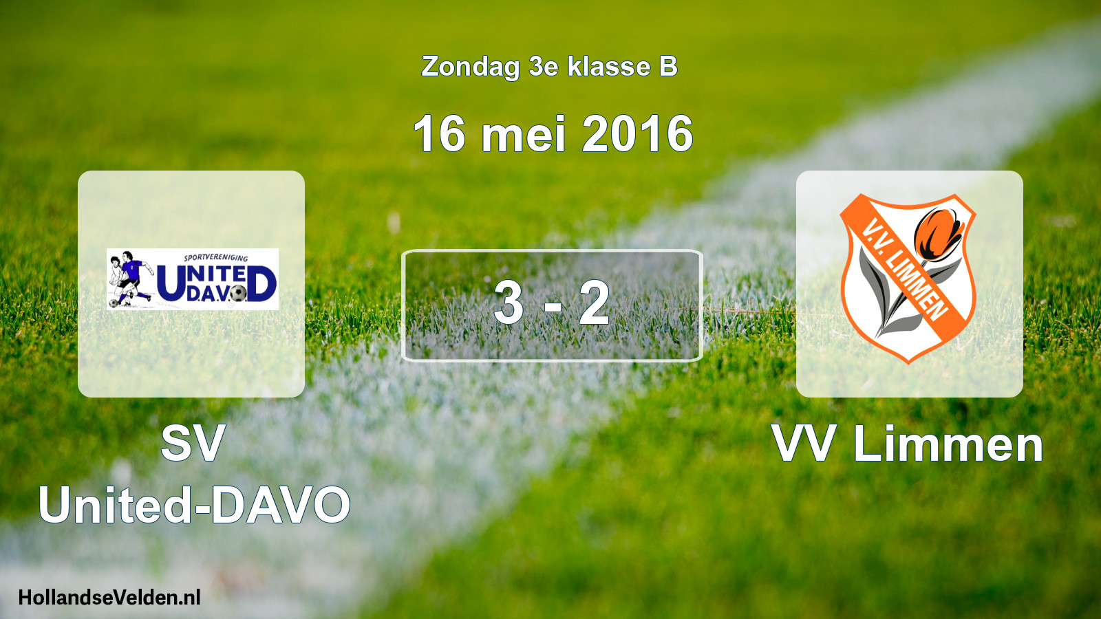 Total number of matches played: SV United-DAVO - VV Limmen 3 - 2 (16 May 2016)