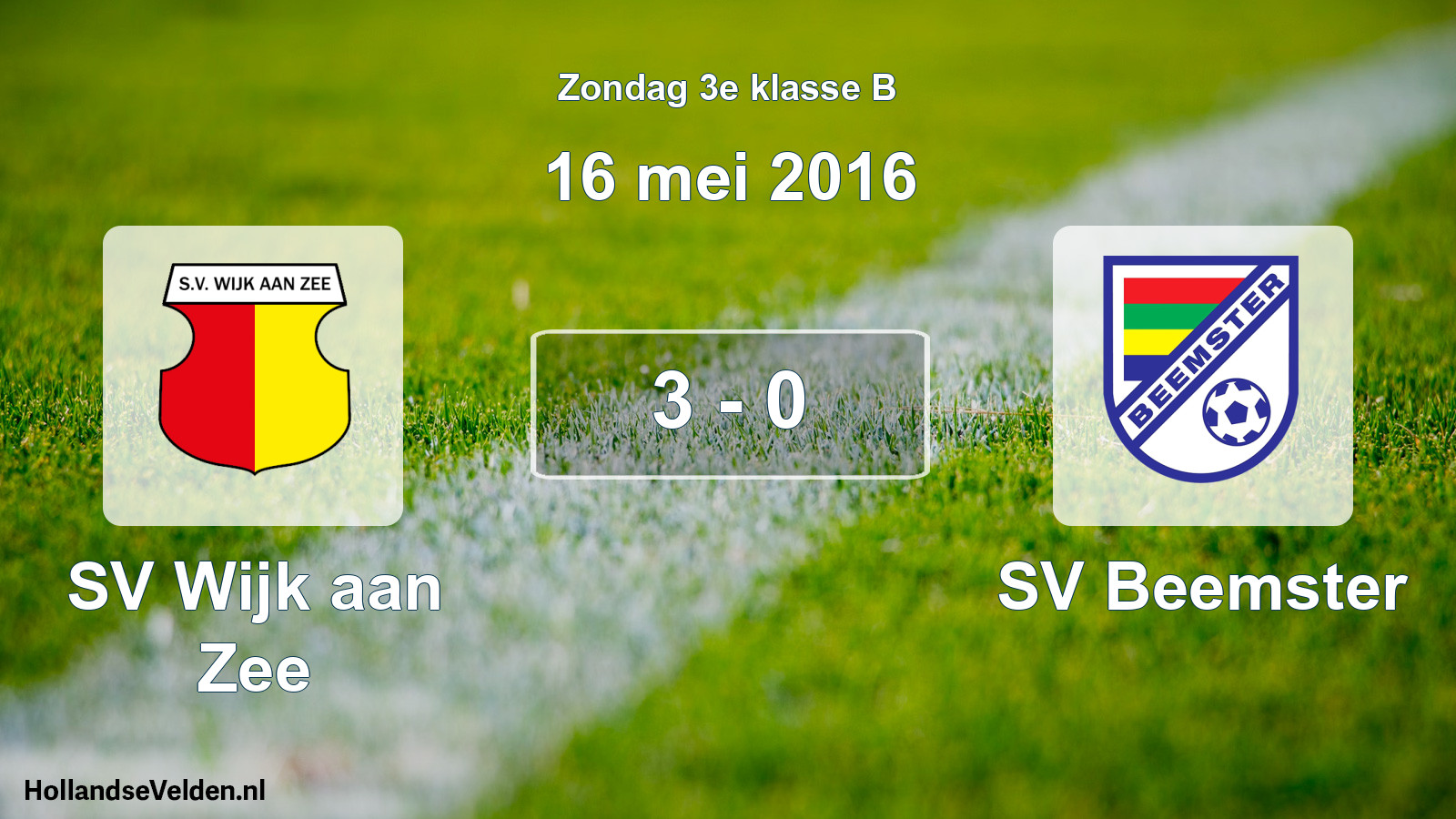 Total number of matches played: SV Wijk aan Zee - SV Beemster 3 - 0 (16 May 2016)