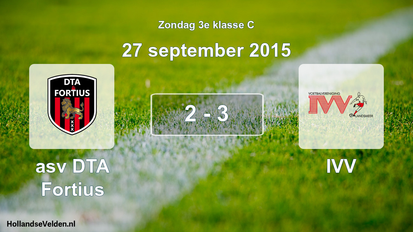 Total number of matches played: asv DTA Fortius - IVV 2 - 3 (27 September 2015)