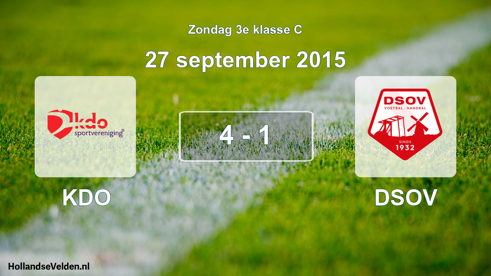 Total number of matches played: KDO - DSOV 4 - 1 (27 September 2015)