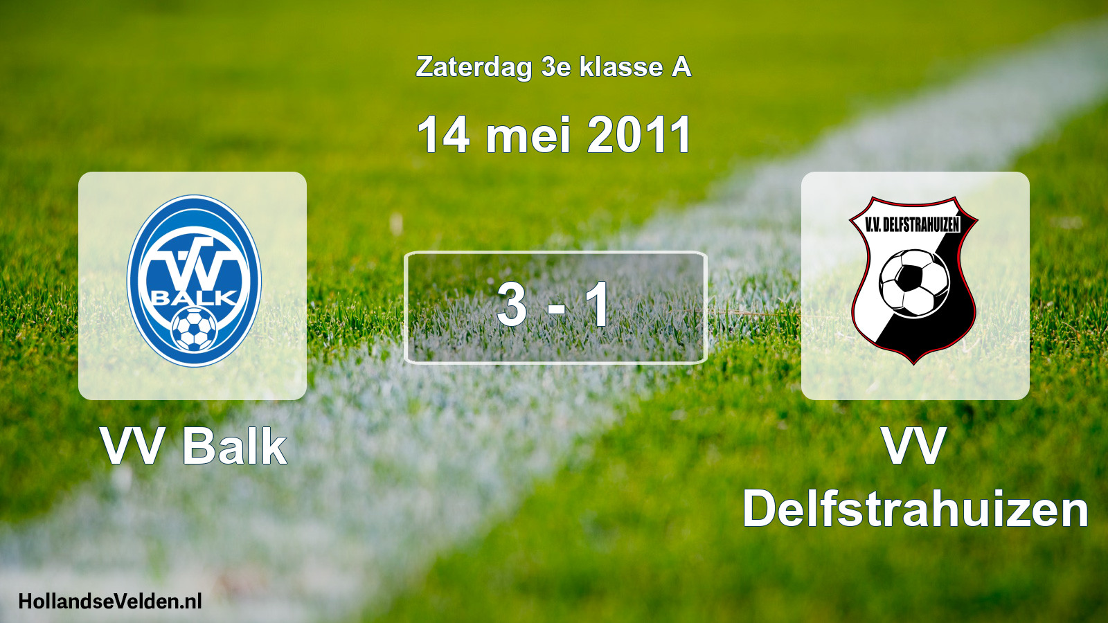 Total number of matches played: VV Balk - VV Delfstrahuizen 3 - 1 (14 May 2011)