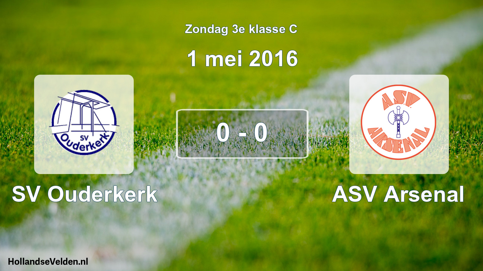 Total number of matches played: SV Ouderkerk - ASV Arsenal 0 - 0 (1 May 2016)