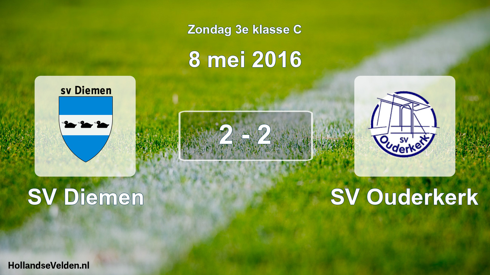 Total number of matches played: SV Diemen - SV Ouderkerk 2 - 2 (8 May 2016)